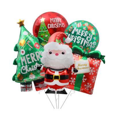 China Festival Decoration Christmas Decoration Santa Claus Shaped Christmas Inflatable Foil Balloon Customized for sale