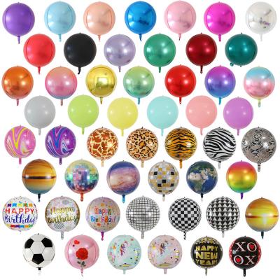 China Hot Selling Colorful 22 Inch Festival Decoration Birthday Party Decorations Perfectly Round 4d Foil Balloons for sale