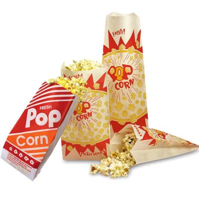 China Custom Wholesale Recyclable Custom Popcorn Bags Popcorn Wrapping Paper Logo Branded Recycled Biodegradable Print Popcorn Bags for sale