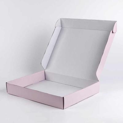 China Custom Wholesale Recyclable Small Big Logo Pink Brown Black White Logo Logistics Jewelry Gift Cardboard Wrapping Paper Shipping Packaging Boxes for sale