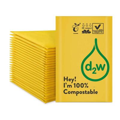 China Strong Adhesive/Shock-resistance/Waterproof/Nice Printing Custom Packaging Logo Pla Mailing Eco Friendly d2w Biodegradable Home Compost Shipping Recycle Padded Bubble Mailer Envelopes for sale