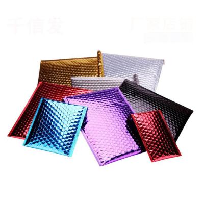 China Strong Adhesive/Shock-resistance/Waterproof Printing/Nice Custom Design Envelopes Padded Bags Rose Gold Glitter Metallic Foil Teal Bubble Mailers Bubble Mailing Logo for sale