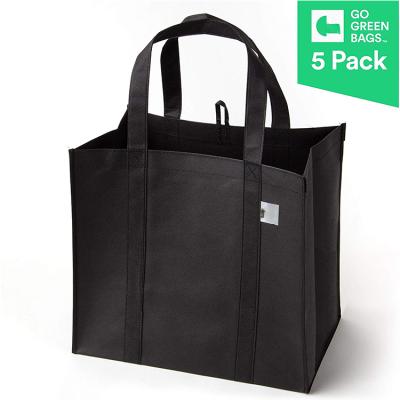 China Eco-Friendly OEM Tote Reusable Nonwoven Shopping Grocery Reusable Reusable Eco-Friendly Heavy Duty Custom Bag for sale