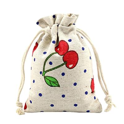 China Eco-Friendly Custom Cheap Nylon Cotton Cloth and Burlap Drawstring Gift Tote Bag For Sachet Candy Shopping Pouch Celebration for sale