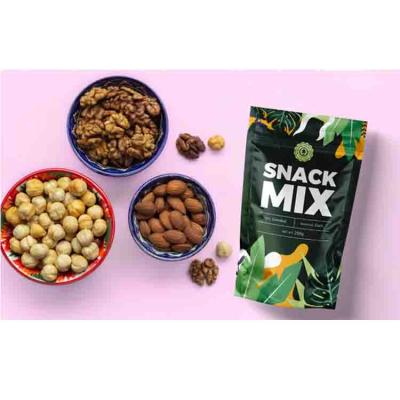 China Custom Eco Friendly Reusable Reusable Barrier Food Grade Zipper Holder Up Mix Cashew Pouch Plastic Roasted Peanut Packing Nuts Packaging Snack Bag for sale