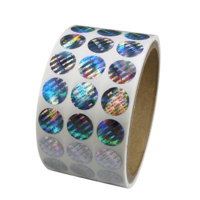 China Scratch Off Custom Hologram Printable Waterproof Hologram Foil Laser Foil Vinyl Roll Foil Holographic Security Logo Sticker Label for sale