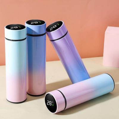 China Viable Customized 2021 Smart Stainless Steel Mug Sublimation Thermos Smart Water Bottle With Led Temperature Display for sale