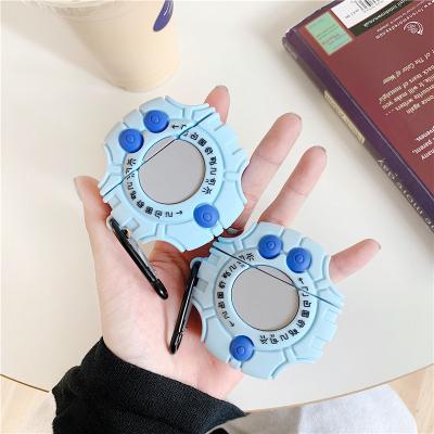 China For Airpods 1/2 Cute 3D Cartoon Digimon Monster Digivice Earphone Cases For Apple Airpods Pro 3 Soft Silicone Earphone Protective Cover Case for sale