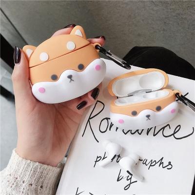 China For Airpods 1/2 Corgi 3D Purse Earphone Cases For Airpods 1 2 3 Pro Silicone Protective Headphone Wireless Earphone Cover for sale