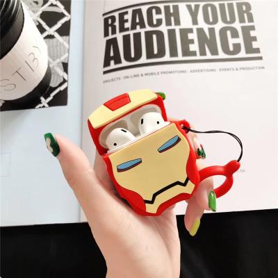 China For Earphone Marvel Avenger Iron Man Soft Cases For Airpods 1 Wireless Protective Earphone 2 Silicone Cover For Airpods pro for sale