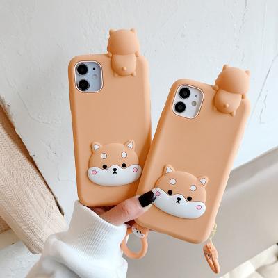 China Cute 3D Case Shockproof Case For iphone 11 12 13 Mini Pro XS Max xr X 6s 7 8 Plus Soft Silicone Cover for sale