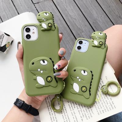 China Dinosaur shockproof luxury case for iphone 6s 7g 8g X mini pro mini 13 xs 12 max soft silicone cover for sale