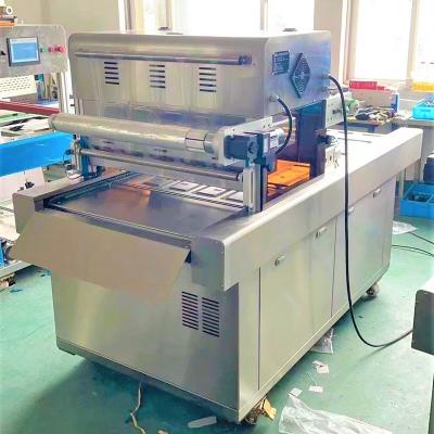 China Fresh Fruits and Vegetables Mixed Food Salad MAP Modified Atmosphere Packaging Automatic Tub Container Tray Sealer Machine for sale