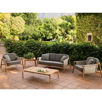 China Teak Furniture Outdoor Weather Furniture Living Room Outdoor Wooden Corner Sofa Sets for sale