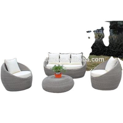 China Outdoor Furniture Contemporary Rattan All Weather Wicker Bed Bird Nest Garden Sofa Set Rattan Sofa Sets for sale