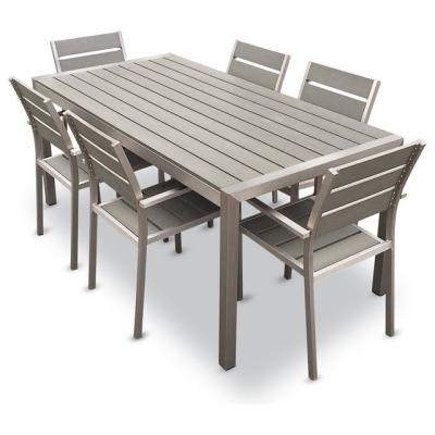 China Waterproof outdoor furniture patio aluminum chair and dining table garden dining furniture outdoor chair set set for sale