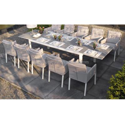 China Outdoor Extension Table Garden Furniture Sets Outdoor Dining Table and Extendable Table Patio Chairs for sale