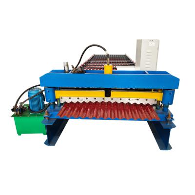 China Factory Metal Sheeting Aluminum Corrugated Steel Sheet Making Cold Roll Forming Machine for sale