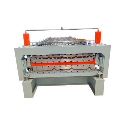 China Building Material Stores Cold Corrugated Roof Sheet Steel Structure Double Layer Corrugated Roll Forming Making Machine for sale