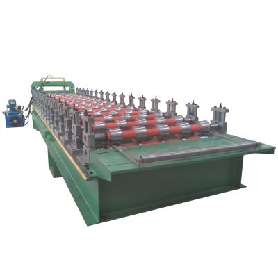 China Building Material Shops Automatic Flat Iron Sheet Trapezoid Roof Wall Cold Roll Forming Machine for sale