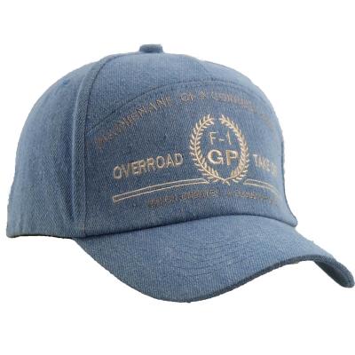 China JOINT Wholesale Customized Promotional Embroidery Curved Bill Denim Sports Hat Baseball Cap for sale