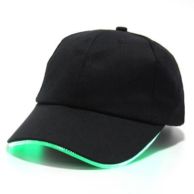 China breathable & Adjustable Neon Baseball Hat Light Up Party New Team LED Light Up Cap Cap Waterproof LED Team Light Up Bulbs Baseball Hat for sale