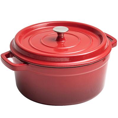 China Export Quality Enamel Sustainable Cast Iron Pan Enamel Uncoated Non-Stick Cooker For Home Use for sale