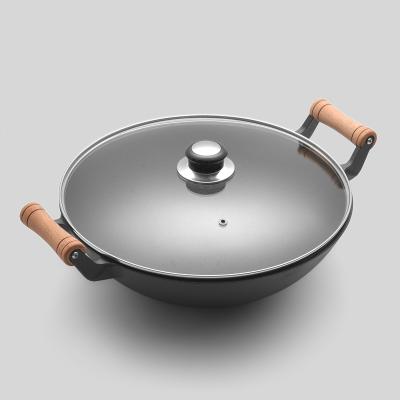 China Promotion Viable Promotion Cast Iron Wok Pan Cast Iron Chinese For Wholesale for sale