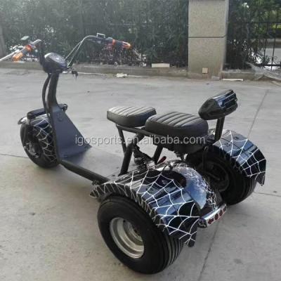 China Front and rear shock suspension (option) 3 wheel electric motorcycle for sale