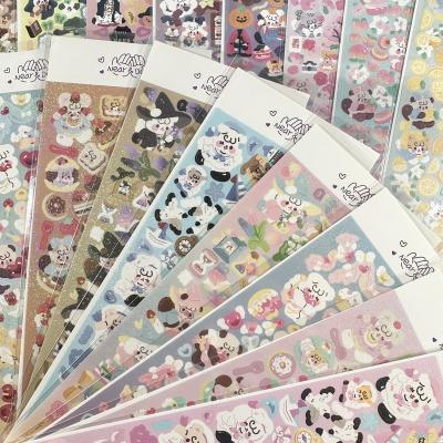 China Waterproof+Eco-friendly Wholesale Kawaii Cartoon Animal PVC Die Cut Decorative Stickers Cover for sale