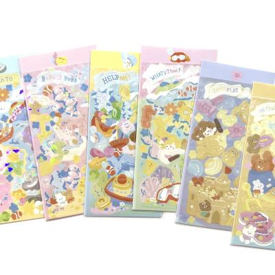 China Wholesale Waterproof+Eco-friendly Vinyl Kawaii Cartoon Mermaid Die Cut Cute Stickers For Kids Manual for sale