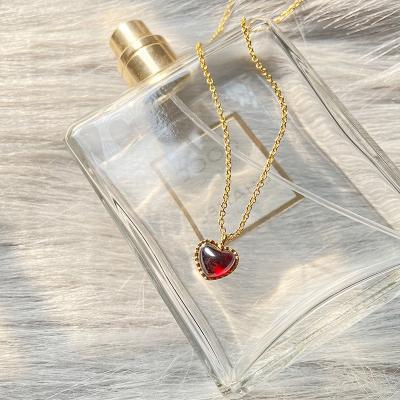 China TRENDY Heart Shape Necklace For Women Men Fashion Jewelry Trend Gift Custom Gold Party Wedding Maximalist Logo OEM Chains for sale