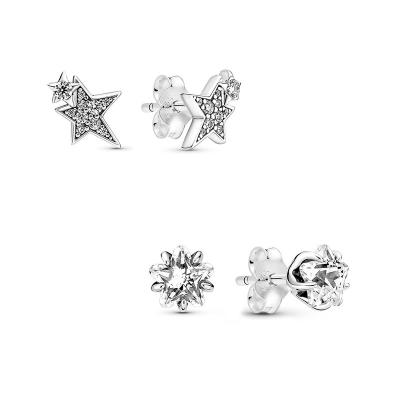 China TRENDY earrings guess fit pandoraor jewelry sets 925 Sterling Silver Rings charms jewelry set irregular stars earring for sale