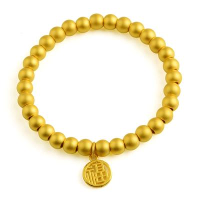 China 2021 Fashion Trendy Luxury Jewelry Bracelets & Bangles For Women Gift Gold Bead Party Watch Rosary Prayer Beads for sale