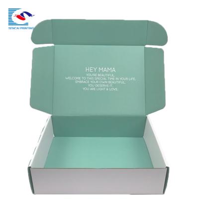 China Custom Materials Sencai Hot Sale Recycled Portable Corrugated Clothing Mailing Mailer Box for sale