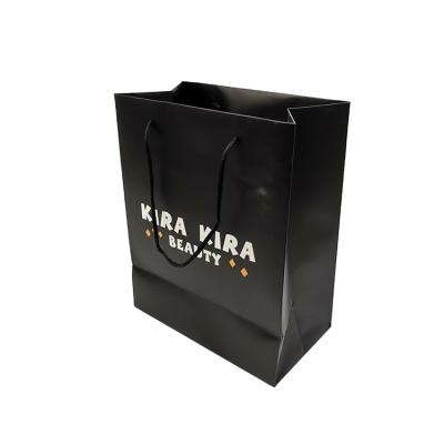 China Wholesale Recyclable Customize Beauty Paper Shopping Bag With Ribbon Handle for sale