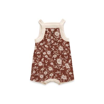 China Breathble Fashion Comfortable Summer Baby Clothes INS Baby Floral Sleeveless Suspender Small Clothing Climbing Suit for sale