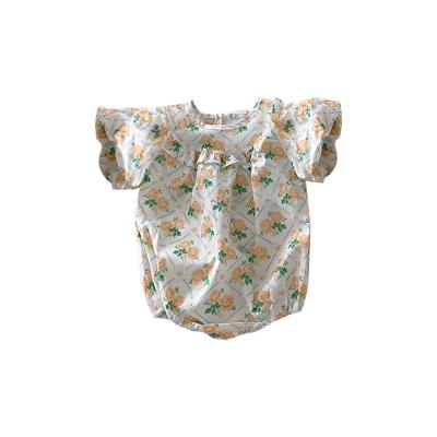 China Breathble Baby Summer Comfortable Overalls 2023 New Baby Cotton Clothes Fashion Bubble Sleeve Small Skirt for sale