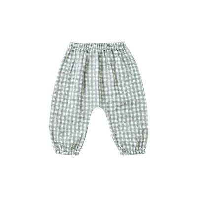 China 2023 New Plaid Summer Baby Anti-wrinkle Baby Bloomers Loose Casual Anti-mosquito Pants Outside Wear for sale