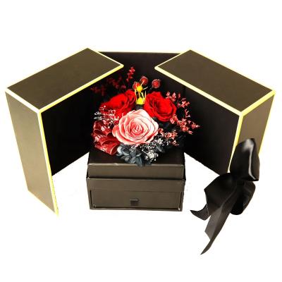 China Maintain Up To 3 Years Roses Preserved Forever Flower Lasting Valentine's Day Dipped Real Natural Flower Gift In Boxes Wholesale For Christmas for sale