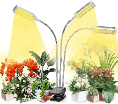 China Dimming+Time Control Three Head Grow Lights For Indoor Plants Full Spectrum Phyto Lamp With Stand Dimmable Plant Light For Greenhouse Veg Flowers for sale