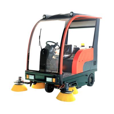 China Floor Sweeper four Brushes Electric Cab Floor Sweeper Street Cleaning Machine for sale