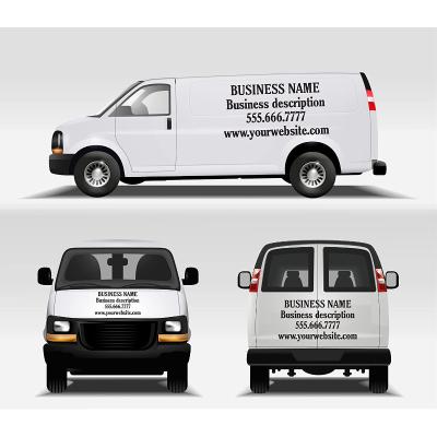 China Customize Custom OEM/ODM Business Name and Website Text Decal Sticker for Windows,Signs,Schools Doors,Windshield,Boats.Car for sale