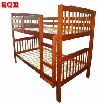 China Hotel Modern Solid Wood Wooden Bunk Bed for sale