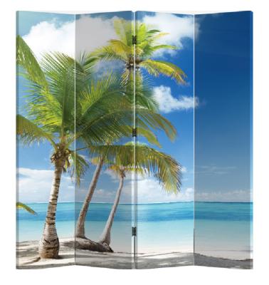 China Best Decorating Fantasy Home Art Print Fancy Pine Wood View Poly-canvas Interior Living Room Dividers for sale