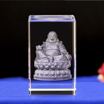 China Crystal Cube in Asia 3D Maitreya photo for Blessed for sale