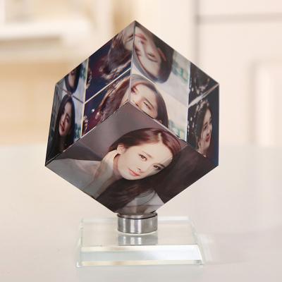 China Custom Photo Hot-saleing Europe Crystal Cube For Gift for sale