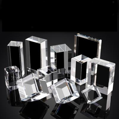 China Europe's new wholesale empty crystal cube volume with custom pictures for wedding gift for sale