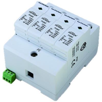 China UL94 V-0 FATECH 40kA SPD Lightning Arrester Surge Protector for sale