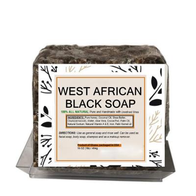 China Anti Aging Basic Cleansing And Wrinkles Properties 100% Natural Raw Organic Black Soap West Africa Private Label for sale